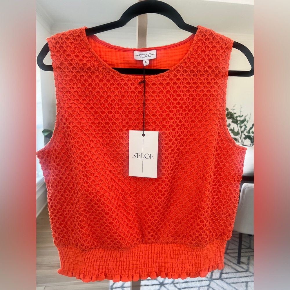 Sedge Sun-Kissed Sleeveless Top - Size L - NWT
